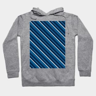 Repp Tie Pattern No. 8 (Diagonal Blue Stripes) Hoodie